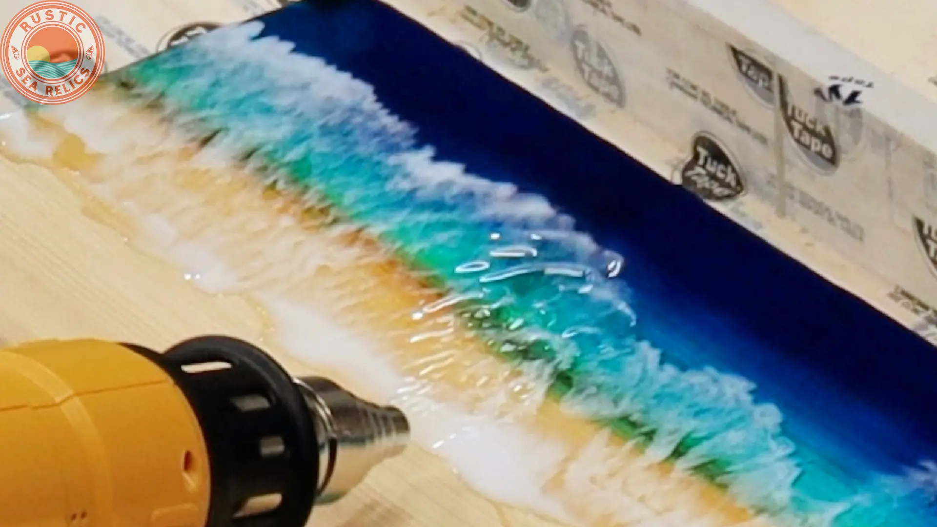 ocean wall art tutorial