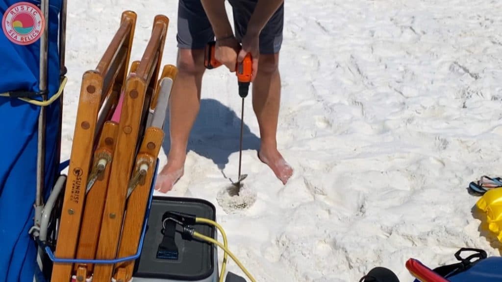 sand auger for beach umbrella