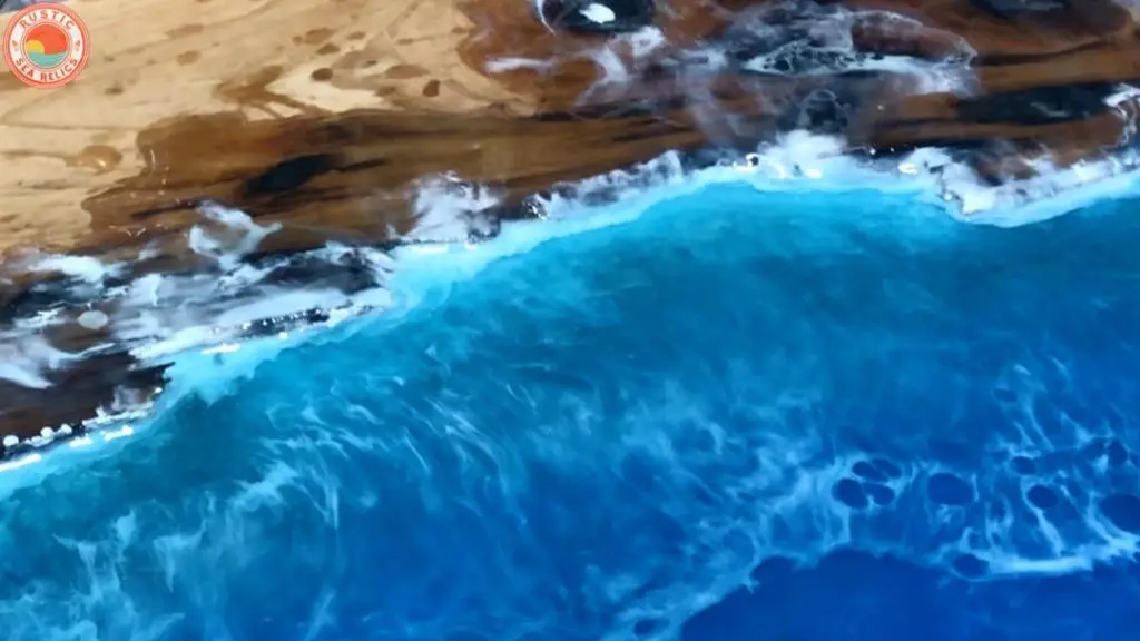 ocean art resin waves