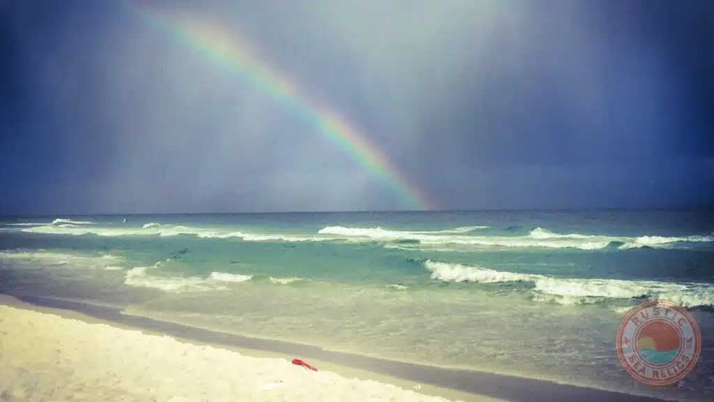 destin florida beach rainbow