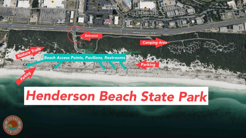 Henderson Beach State Park Beach Access Map in Destin Florida