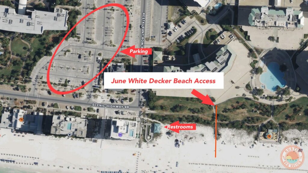 June White Decker Beach Access in Destin Florida