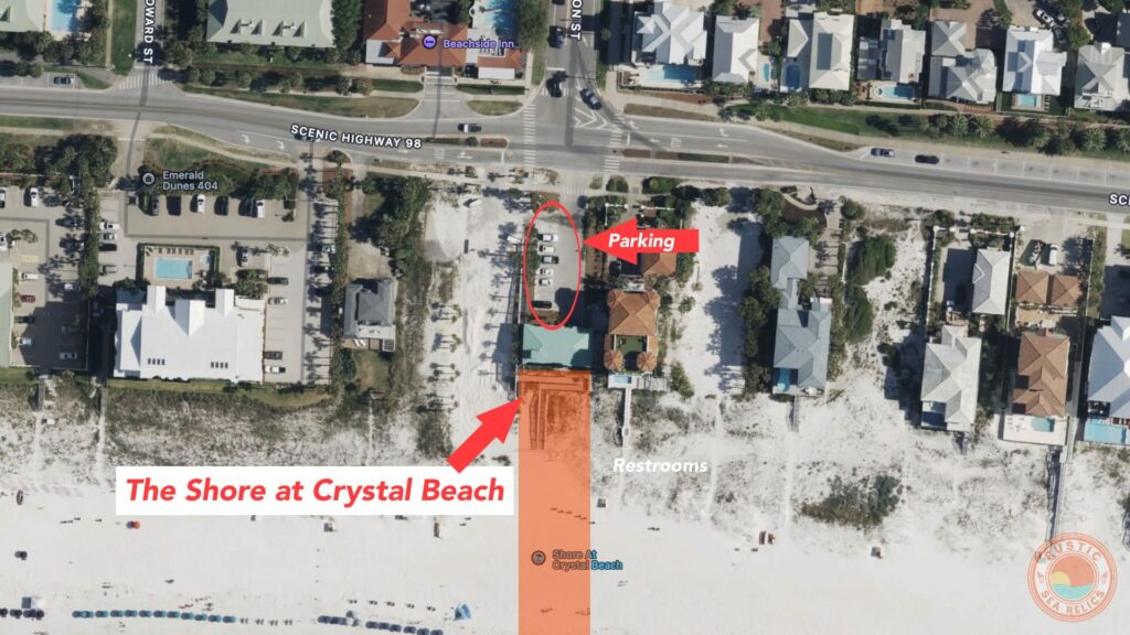 The Shore at Crystal Public Beach Access Point in Destin Florida