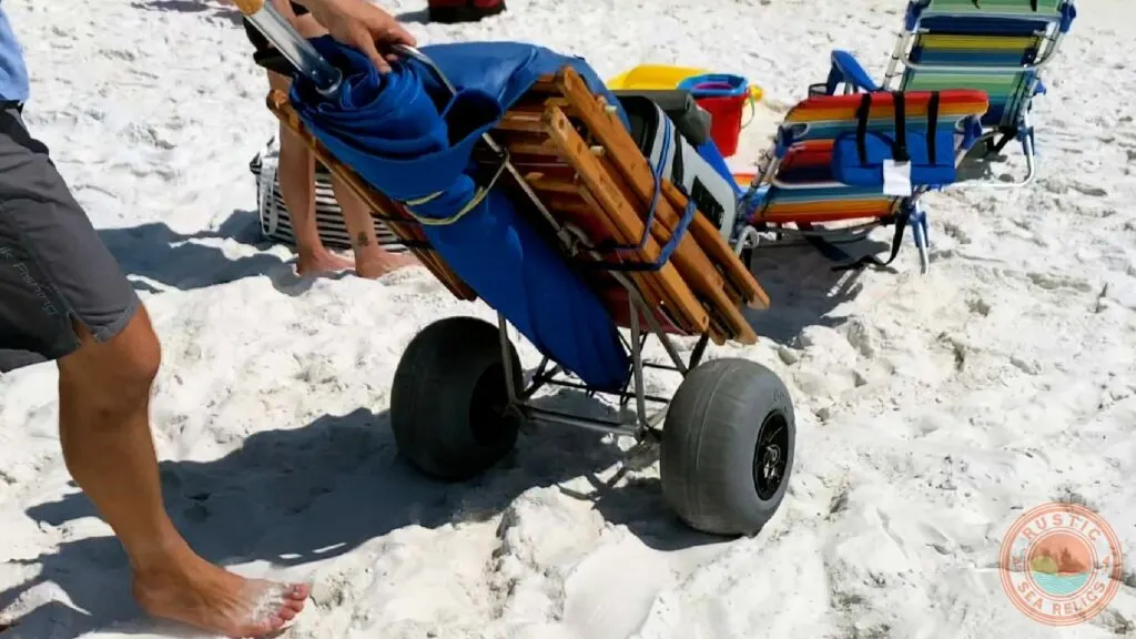 beach cart with balloon tires